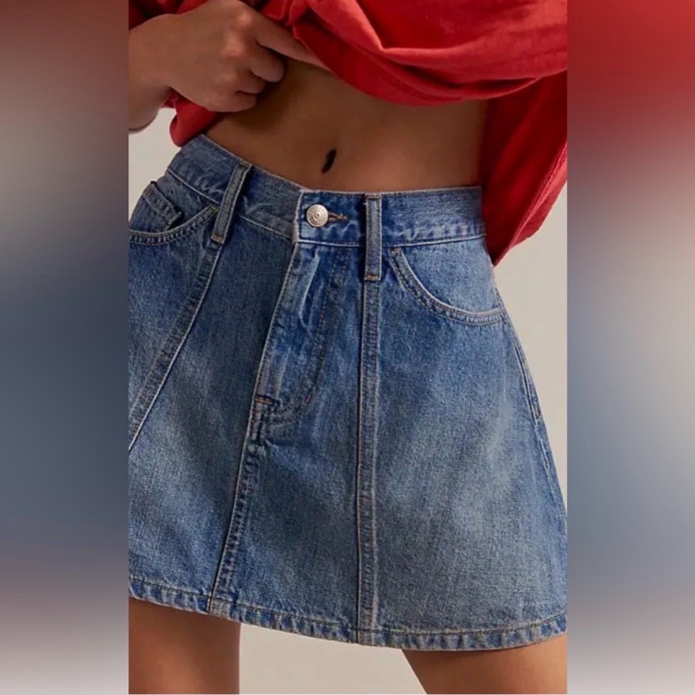Free People Hometown denim skirt NWT